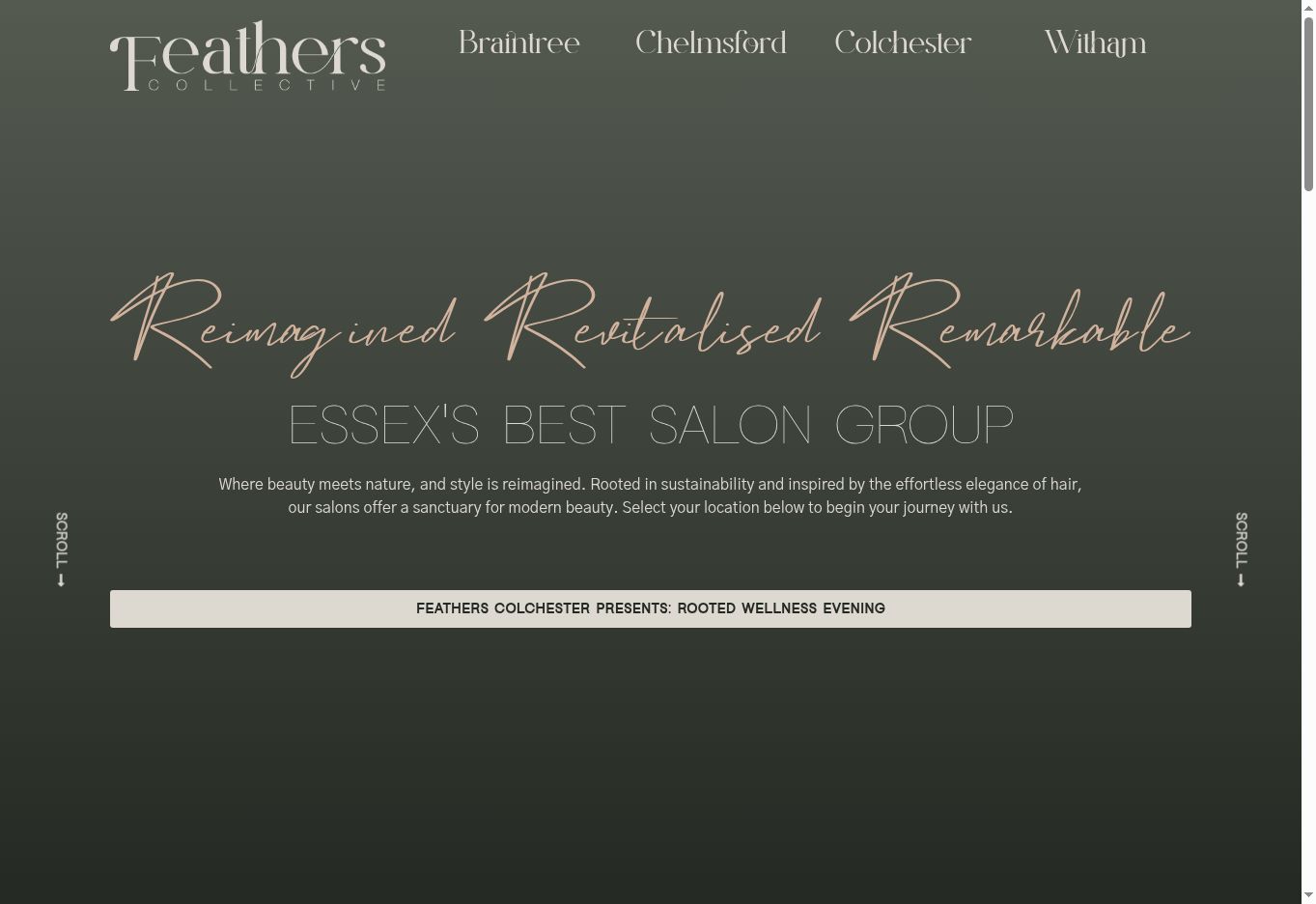 Feathers Collective website homepage